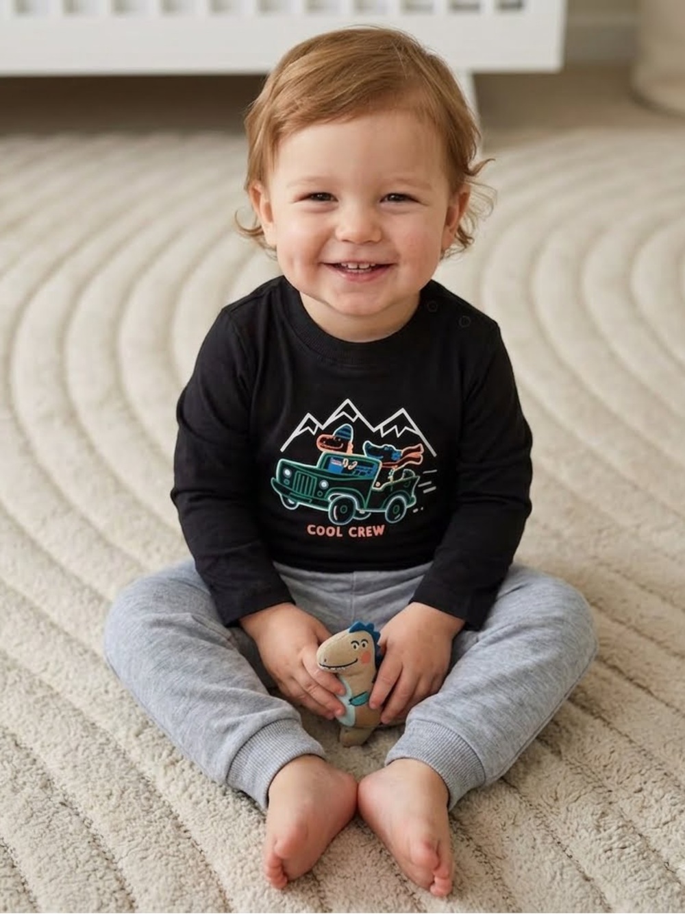 Garanimals Toddler Boy "Cool Crew" Truck Bodysuit & Grey Joggers Set - 18M
